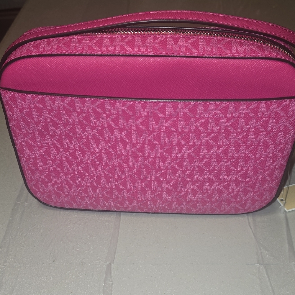 Michael Kors Authentic Jet Set Chain‎ Crossbody Dragonfruit - Picture 4 of 7